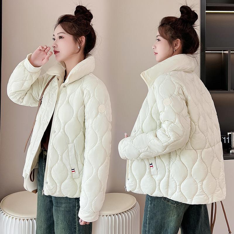 Winter new warm thickened stand-up collar jacket short fake two-piece down cotton clothes women's niche cotton clothes