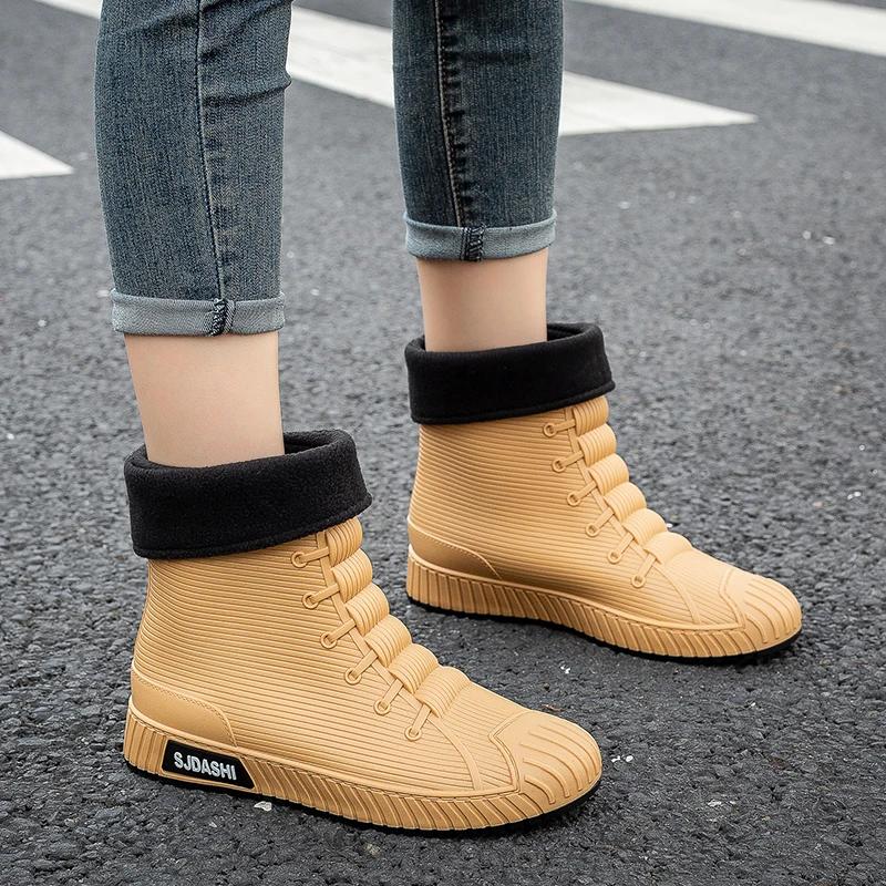 Men's Rain Boots, Four Seasons, Medium Tube Rain Shoes, Kitchen Waterproof And Anti Slip Outdoor Fishing Rubber Shoes