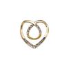 Zircon Buckle Scarf Womens Clothing Accessories Golden Heart Shaped Shiny Style