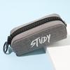 TOME Large Capacity Canvas Pencil Case - Creative Zipper Design for Students, Boys' Stationery Box