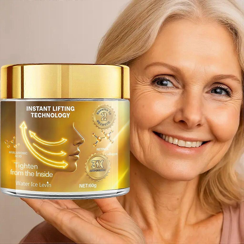 Crema Rassodante Istantanea, Crema Rassodante e Lifting, Crema Rassodante Idratante Profonda con Collagene & Miele & Acido Ialuronico, Idratante Anti-Età e Antirughe per