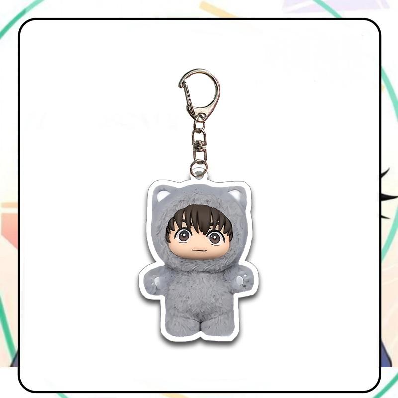 1 Piece Anime Surrounding Acrylic Keychain Jujutsu Kaisen Season 2 Cat Park Party Gojo Satoru Bag Accessories Pendant Fans Gifts