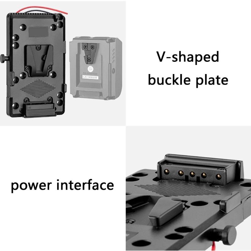 Universal V Lock Battery Plate V-mount Camera Power Supply Adapter Board for Video Cameras and Stabiliser Kits