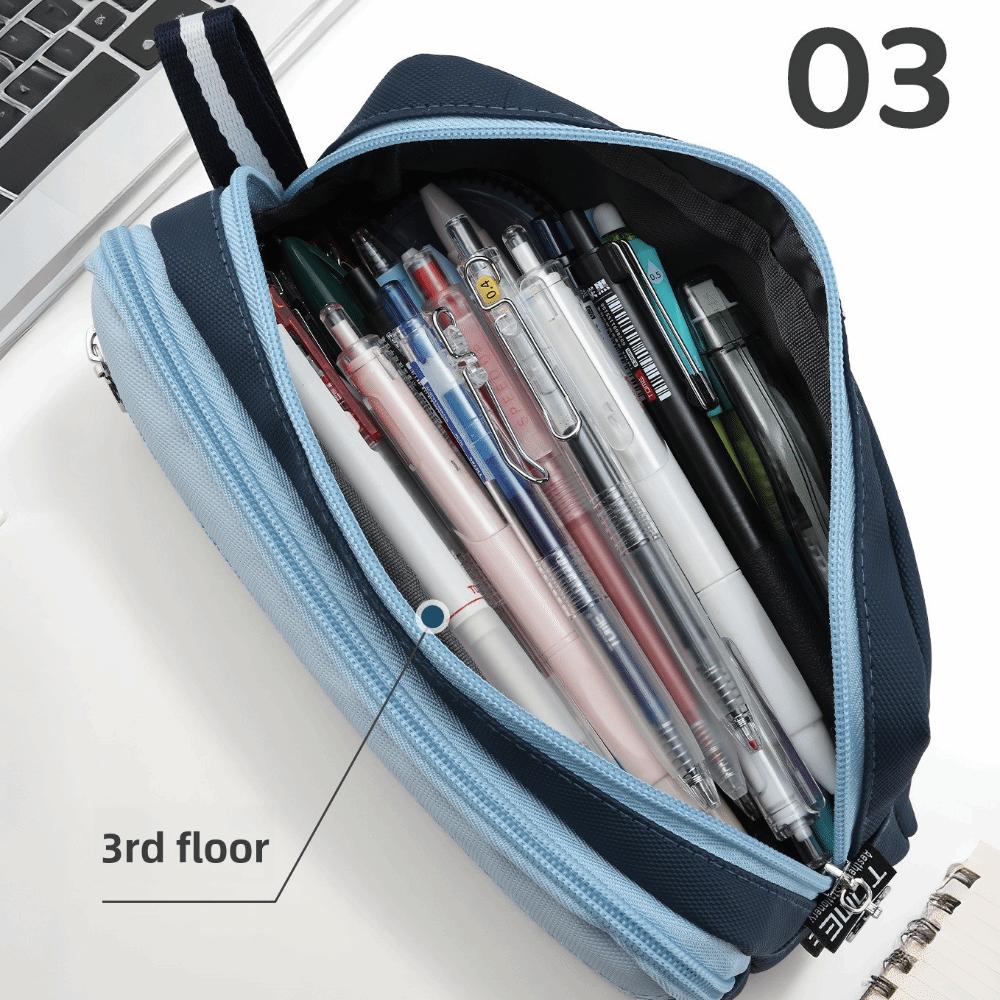 Oxford Cloth Pen Storage Case Multi-Functional Stationery Bag New Pencil Pouch  School Use