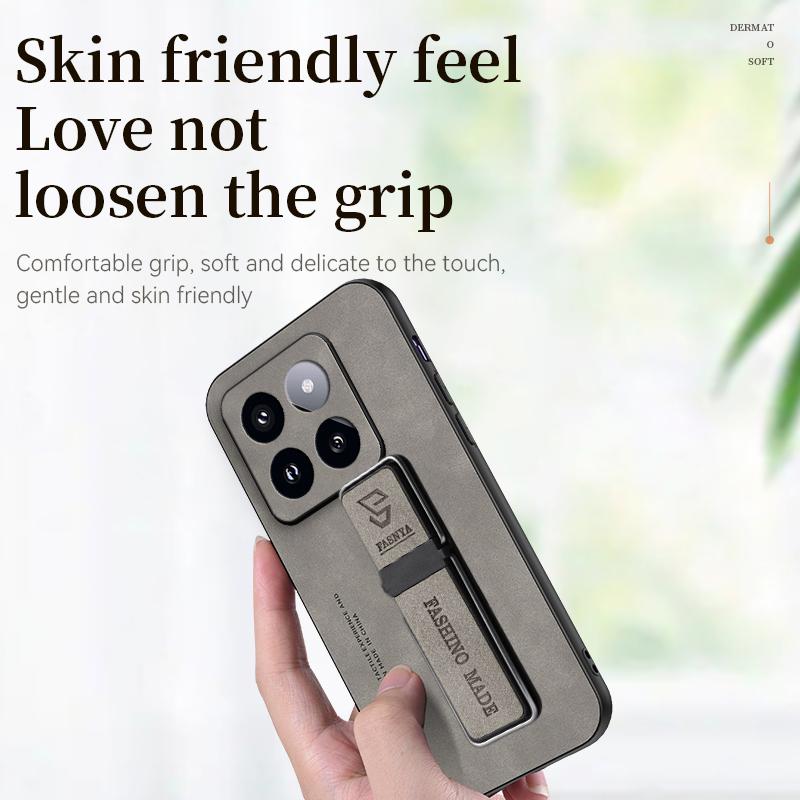 For Xiaomi 14 Pro Case Leather Car Magnetic Holder Phone Cases For Xiomi Xiaomy Mi14 Mi 14 14 Pro Silicone Shockproof Back Cover