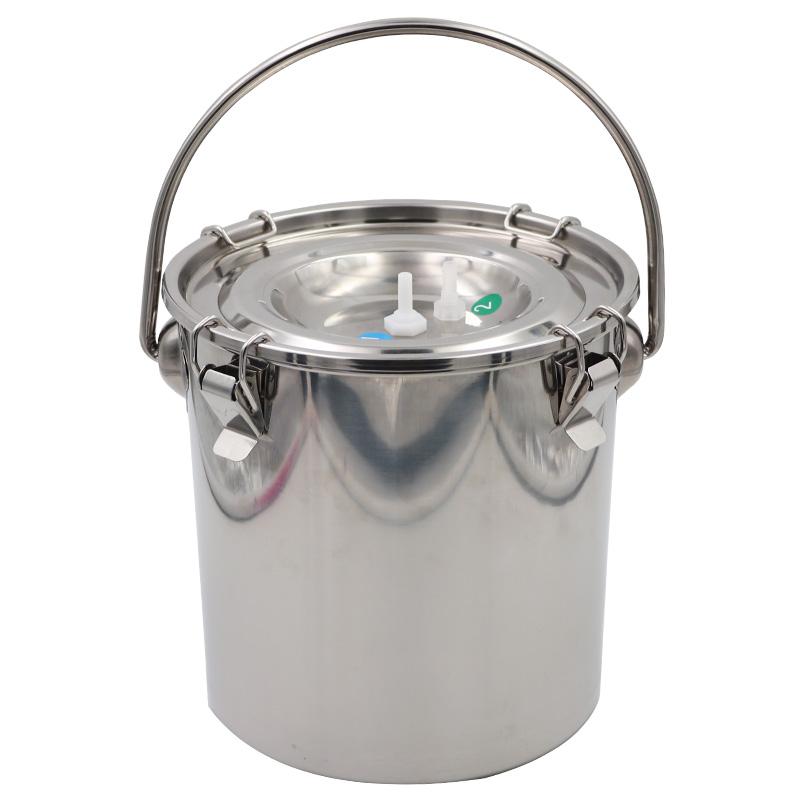 5L Electric Pulsating Milking Machine for Cow Sheep Stainless Steel Bucket Adjustable Speed Goat Milker Vacuum Pump Suction