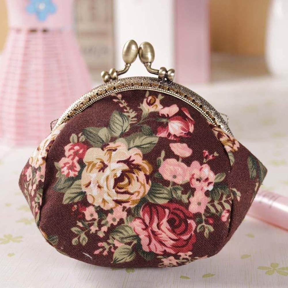 Anti-lost Kiss Lock Coin Purse Polyester Portable Canvas Mini Pouch Chinese Style Thickened Printed Small Pocket Girls
