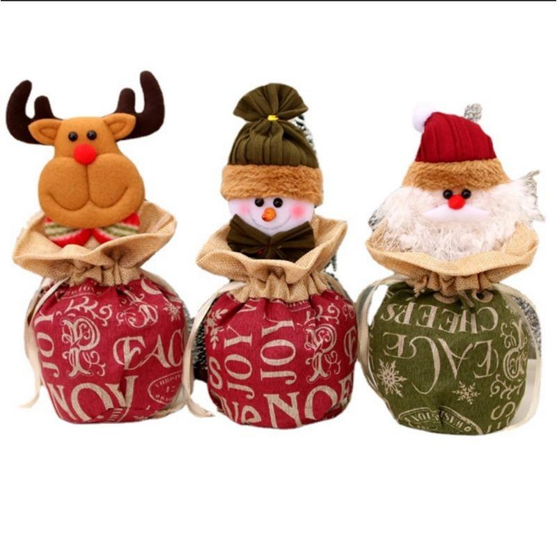 Large Christmas Children's Gift Bag Linen Apple Bag Christmas Eve Goodie Bag Gift Bag