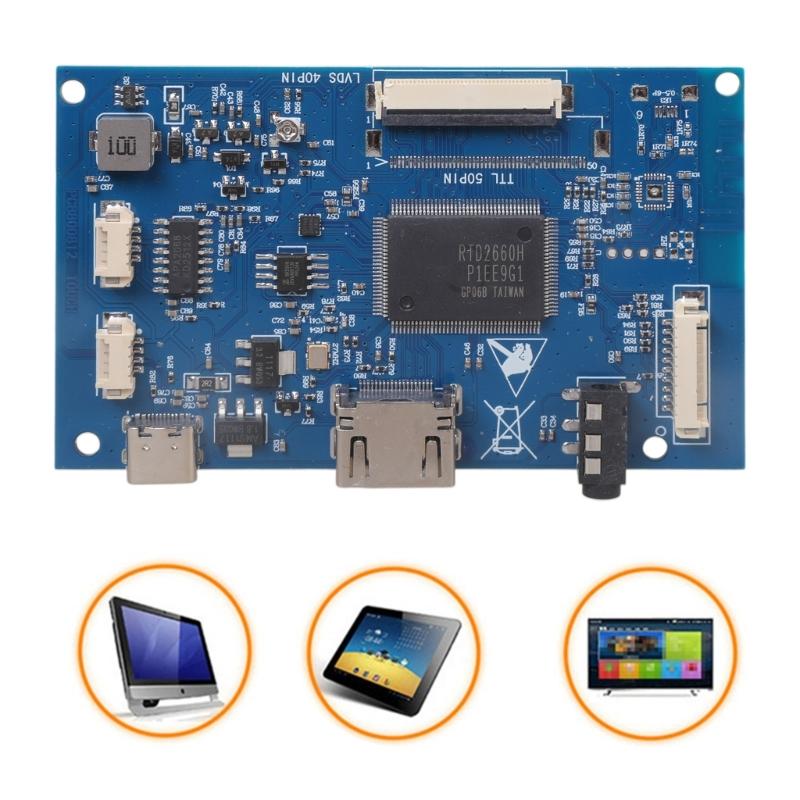7inch 8inch 40pin LVDS LCD Screen Driver Board Capacitive Touch LCD Screen Drive Controller Board