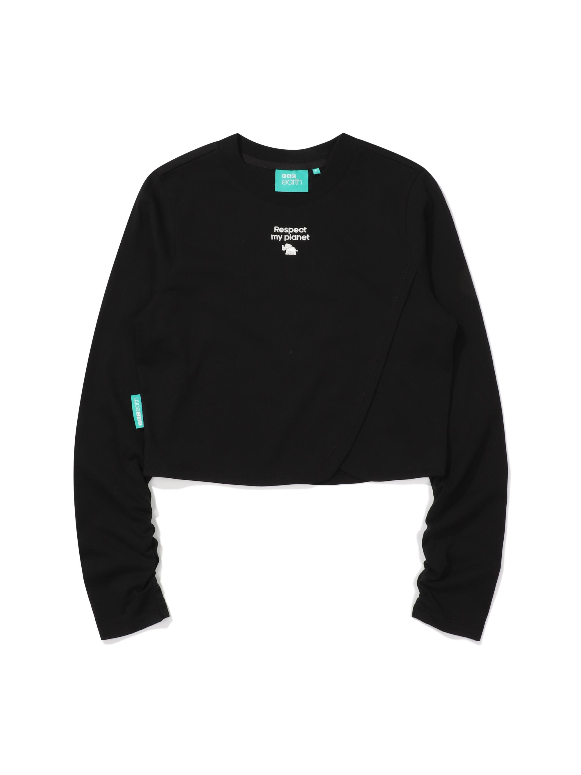 Bbc Earth W Crop Long T-Shirt_Black Black/090