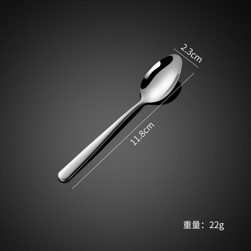 Thickened elegant 304 stainless steel tableware, knife, fork, spoon, steak set series, western coffee dessert spoon