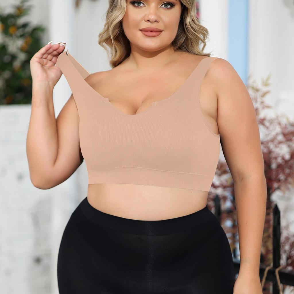 Plus Size Women's Lingerie Bra Comfortable, Bottomless, Gathering Gathering Side Breasts, Preventing Sagging,Skin Packaging