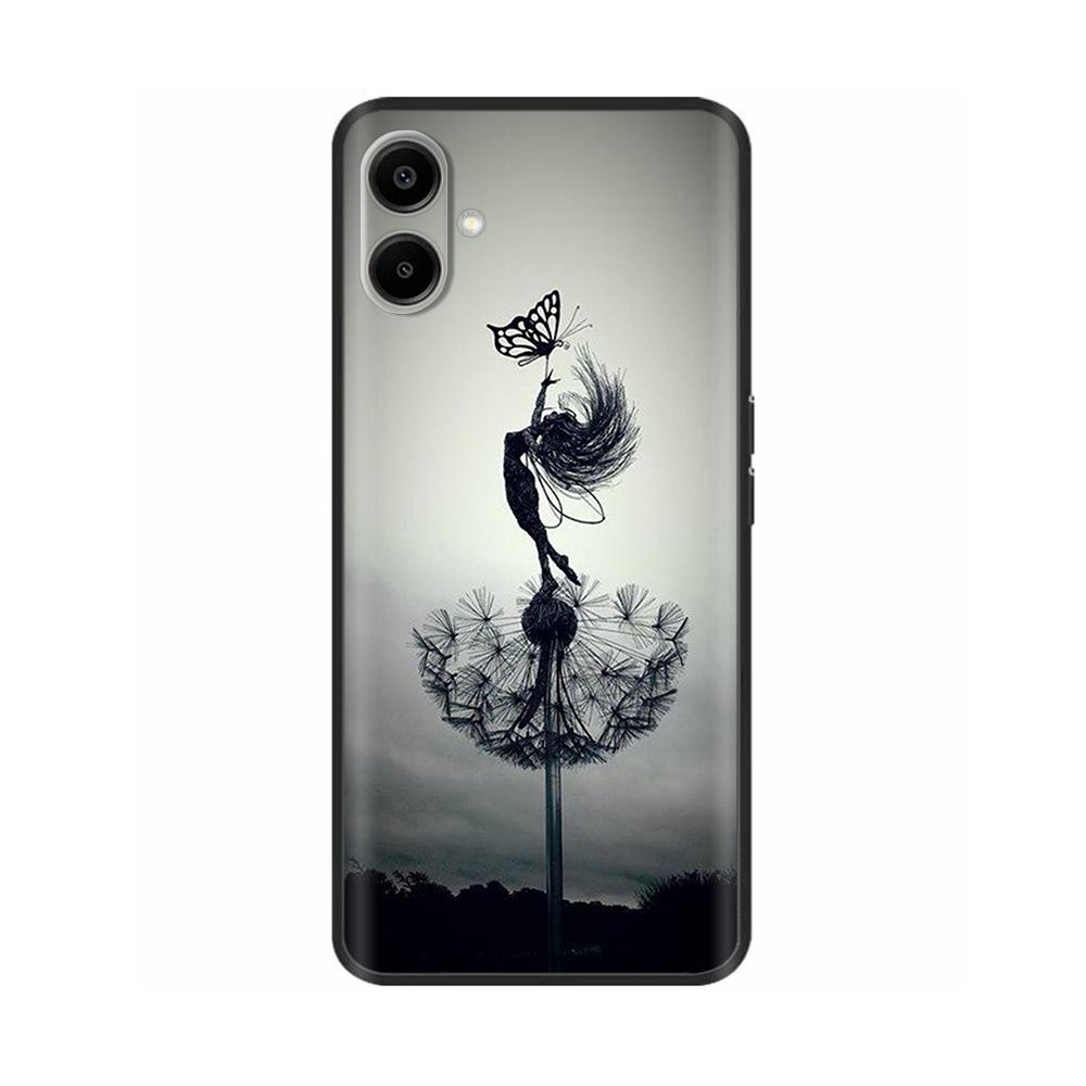 For Samsung Galaxy A06 Case Luxury Black Silicone Painted For Samsung Galaxy A06 SM-A065F Cases Bumper TPU Phone Protector Cover