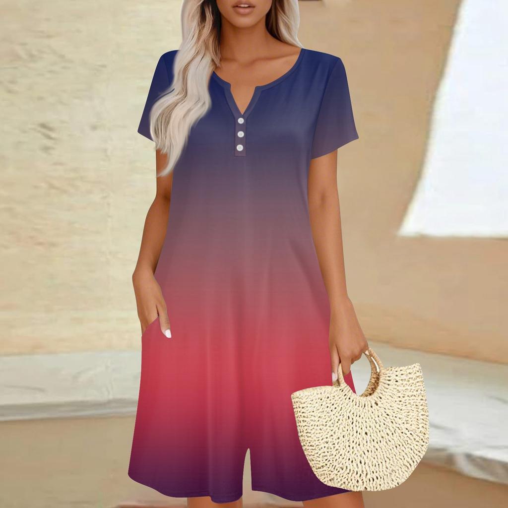 Salopetă casual cu mânecă scurtă pentru femei, salopetă la modă, pantaloni scurți, cu buzunare