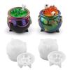 Halloween Witch Cauldron Silicone Mold Epoxy Resin Halloween Crucible Pumpkin Mold Easy Release Mould Crafting Supplies