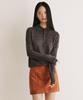 LEFTSEOUL Mono Stripe Collar Knit [Charcoal]
