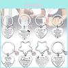 Chic Stainless Steel Heart Keychain With Pink And Blue Gem For Special Occasions