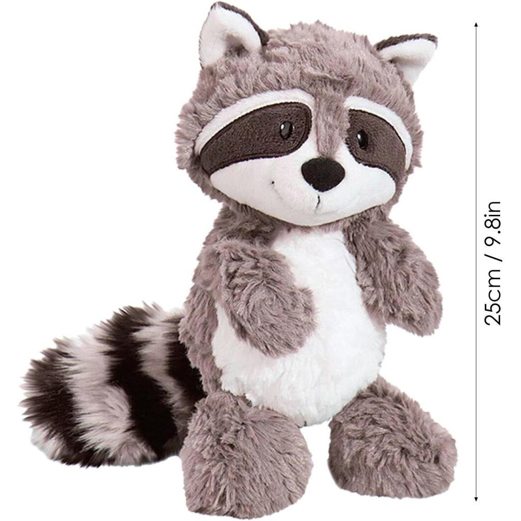 Rocky Plush Raccoon Toy, Gray, 25 cm, Soft Cuddly Stuffed Animal, Kids Gift
