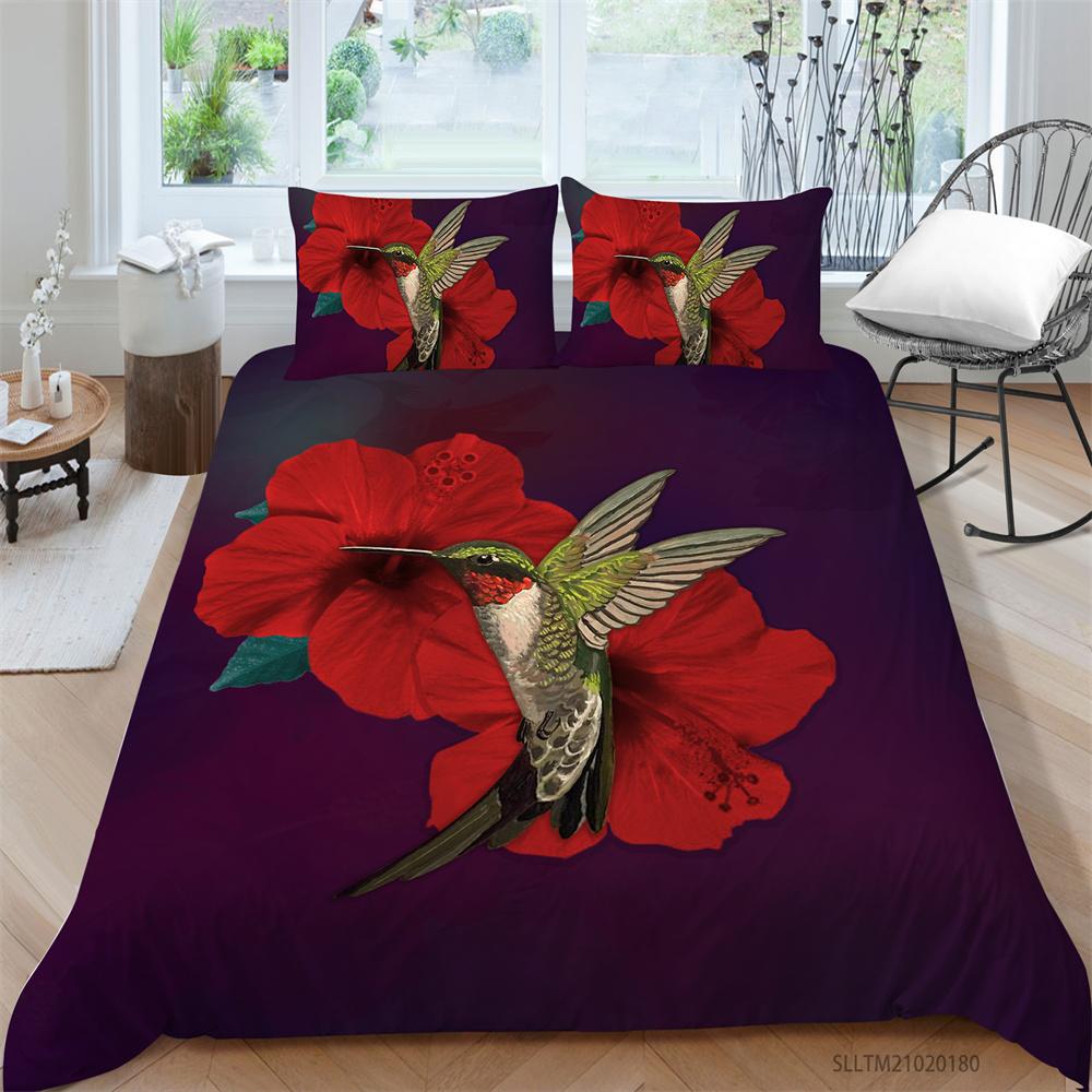 Bedding Set 3D Birds Home Bed Cover Homes Bedclothes Textiles Cool Children Boys Single Double King Size Bedding Cover