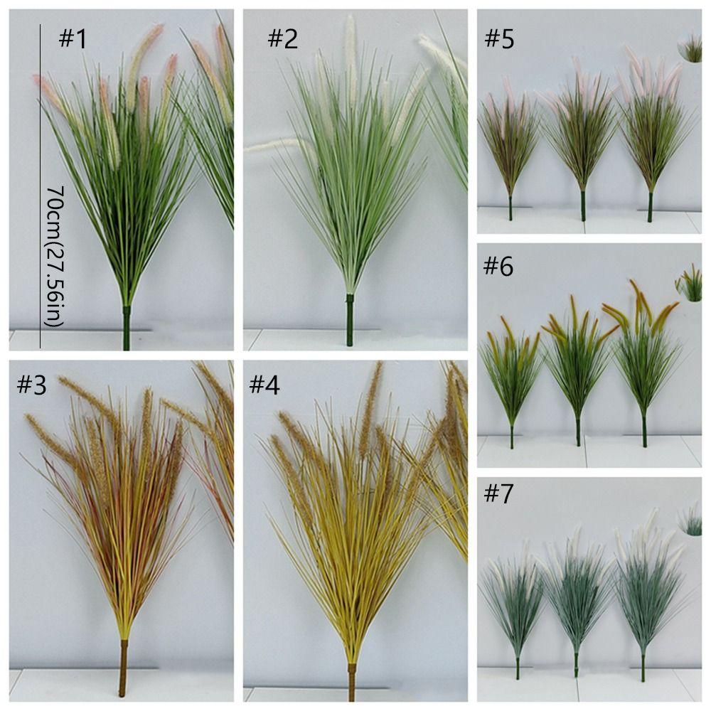 5 Heads Silk Onion Grass Large Fake Plants Creative Artificial Pampas Bouquet  Shop