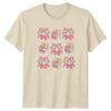 Pink Bow Hearts Book Stack Pattern Unisexs TShirt Coquette Aesthetic Reading