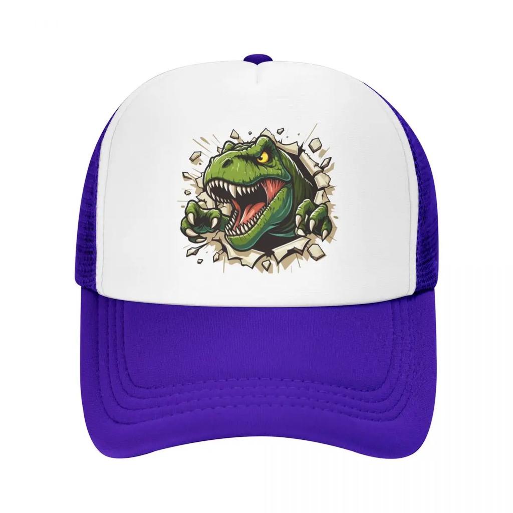 Berretto da Baseball Personalizzato Wild Trex Dinosauro Ruggenti Unisex Donna Traspirante Cappellino Trucker per Esterno Snapback