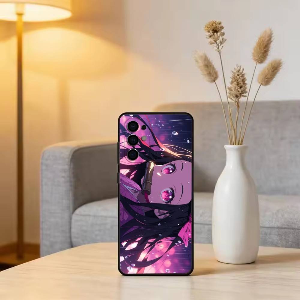 D-Demon S-Slayer Kamado Nezuko Phone Case For Samsung S25,S24,S21,S22,S23,S30,Ultra,S20,Plus,Fe,Soft Silicone Black Cover