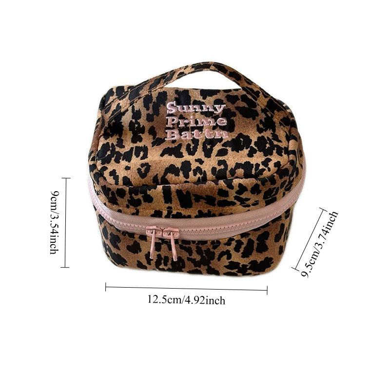 

New Leopard Tote Makeup Bag Large Capacity Women s Fashion Travel Toiletry Bag Case Zipper Cosmetic Storage Bag for Women