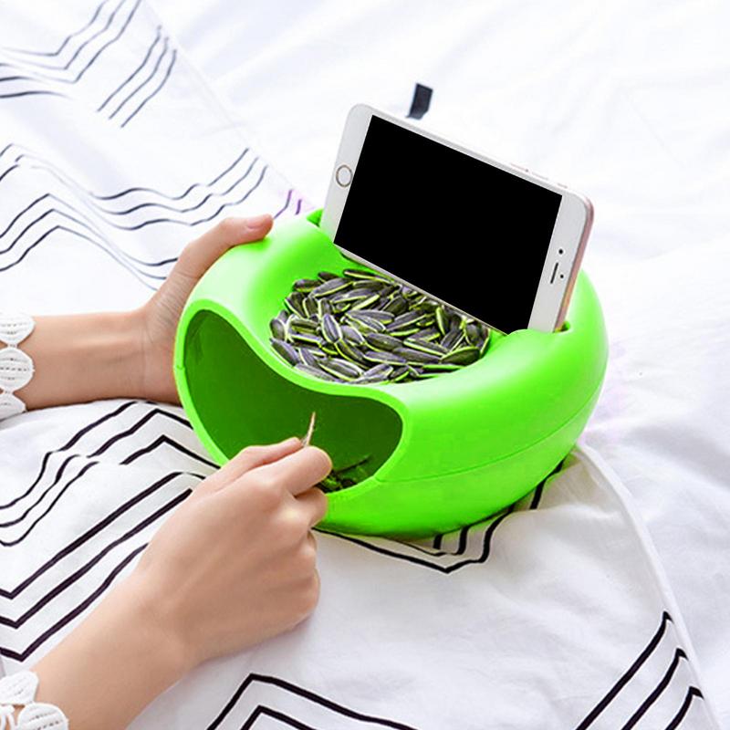 Nut Bowl Snacks Bowl Double Layer Dry Fruit Containers Portable Snack Storage Box Creative Bowl Double Layer Dry Fruit Container