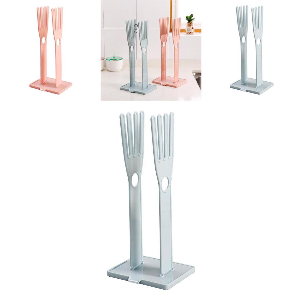 Creative Plastic Multi-purpose Portable Glove Rack For Kitchen Storage Blue