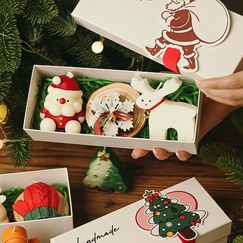 Christmas Scented Candle Gift Set Winter Soys Candle Christmas Home Decors Christmas Aromatherapys Candle Holiday Gift