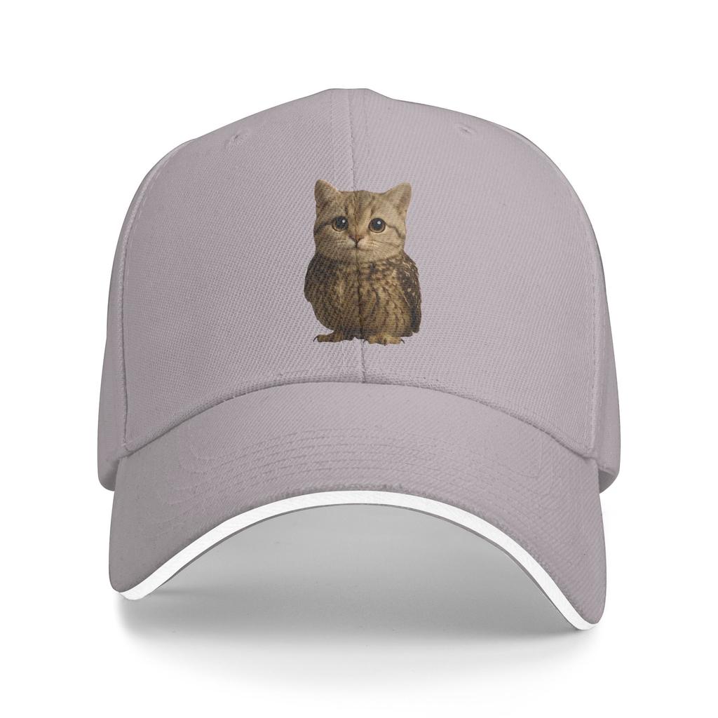 Summer Funny Cute Meowl Cat Owl Viral Internet Trendy Meme Baseball Cap Outdoor Sport Fashion Custom Logo Sun Hip Hop Hats