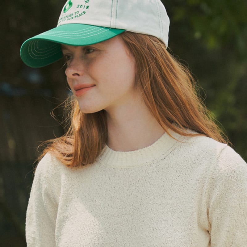 vanone atelier B3004 logo vintage ball cap_Green