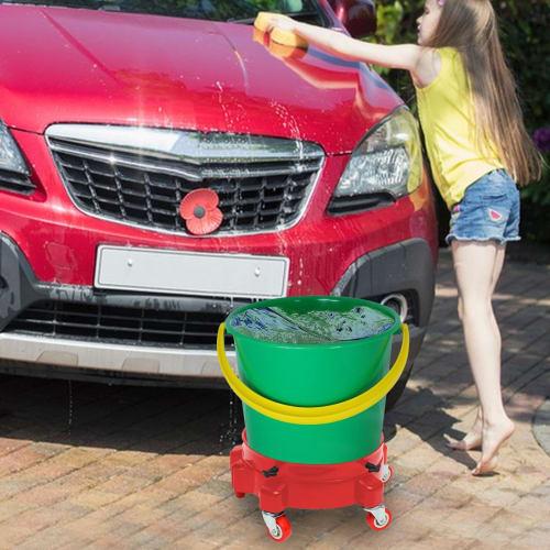 Cube Dolly, Wheeled Cube Wheelbarrow | Cube Dolly Wheeled Cart with Car Wash Bucket | Car Wash Bucket Multi-Function Bucket Holder, Entrance Sealing,