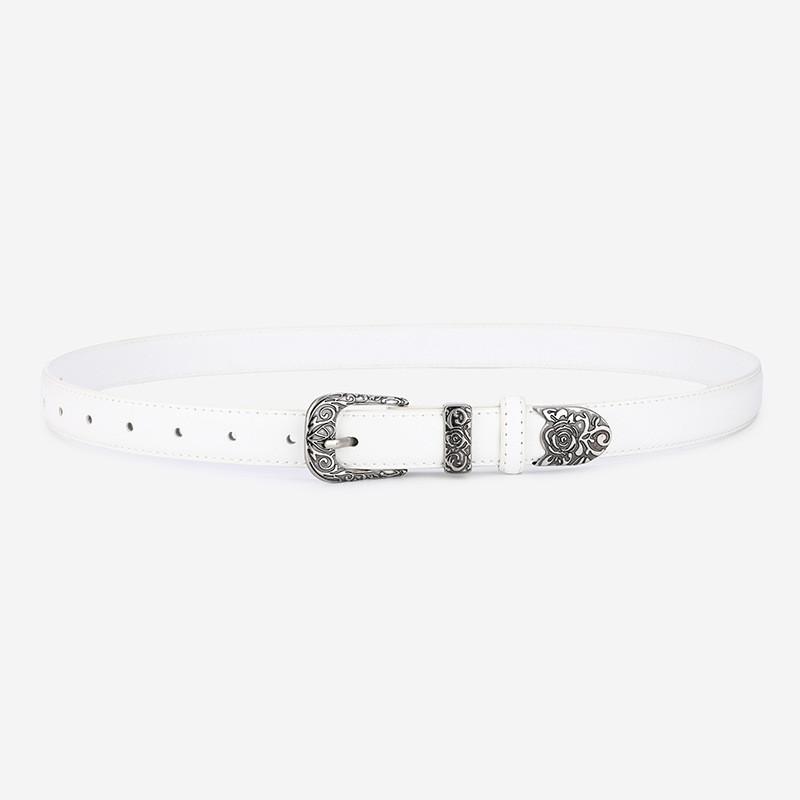 

Retro Cowhide Leather Belt For Women With Metal Buckle For Office And Leisure Use