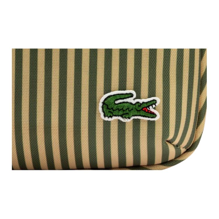 Lacoste Fashion Striped Zipper Shoulder Crossbody Bag Unisex bags Yellow NU4866NZ-Q96
