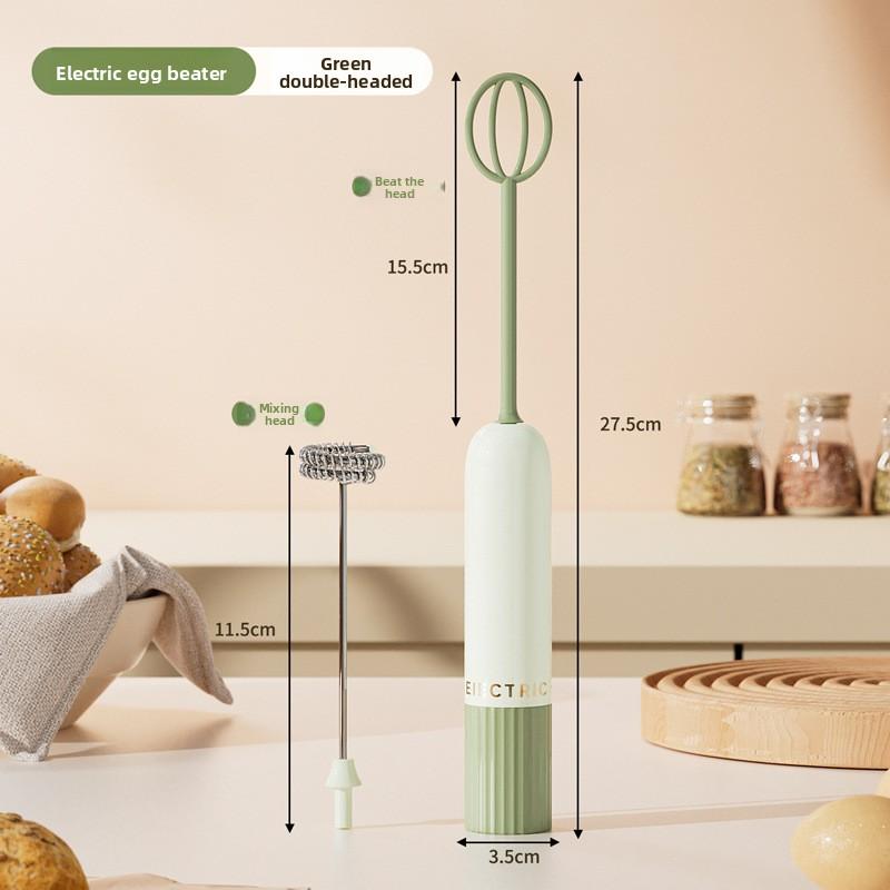 

Electric Beater - Home Milk Frothing Device - Handheld Wireless Mini-sized Automatic Mixing Rod - Cream Whipping Tool With battery зелений