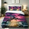 Dolphin Duvet Cover with Pillowcases 75*50cm for Kids Boys Girls, 2 Pieces Soft Microfiber Dolphin Bedding Set for Room Decor