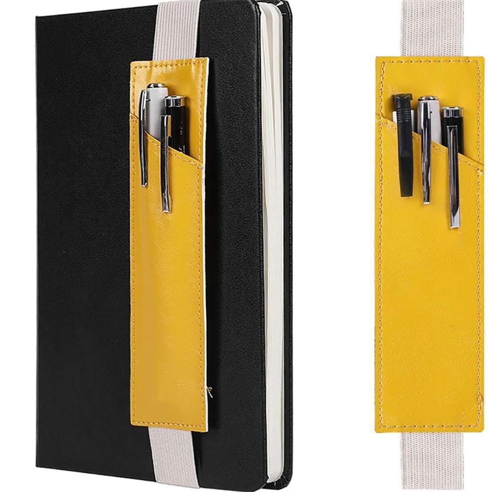 

Supplies Adjustable Notebooks Pen Holder Leather Elastic Notebooks Pencil Sleeve Office Detachable Planners Pencil Pouch