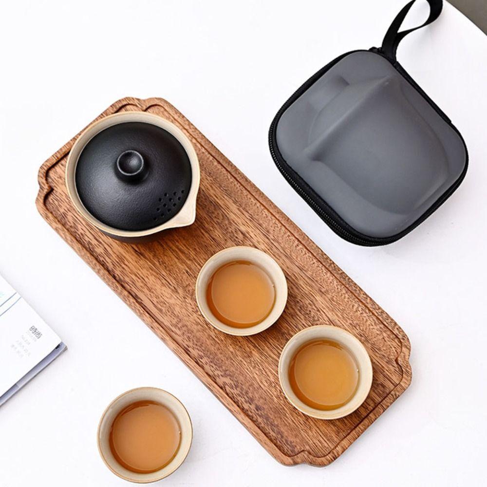 Tea Making Tool Travel Tea Set with Storage Bag Teapot Set Kung Fu Tea Set  Tea Culture Lover