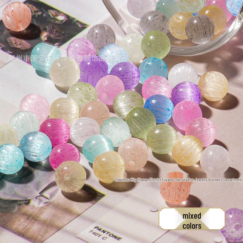 8mm Frosted Macaron Cat's Eye Glass Beads for DIY Jewelry Making