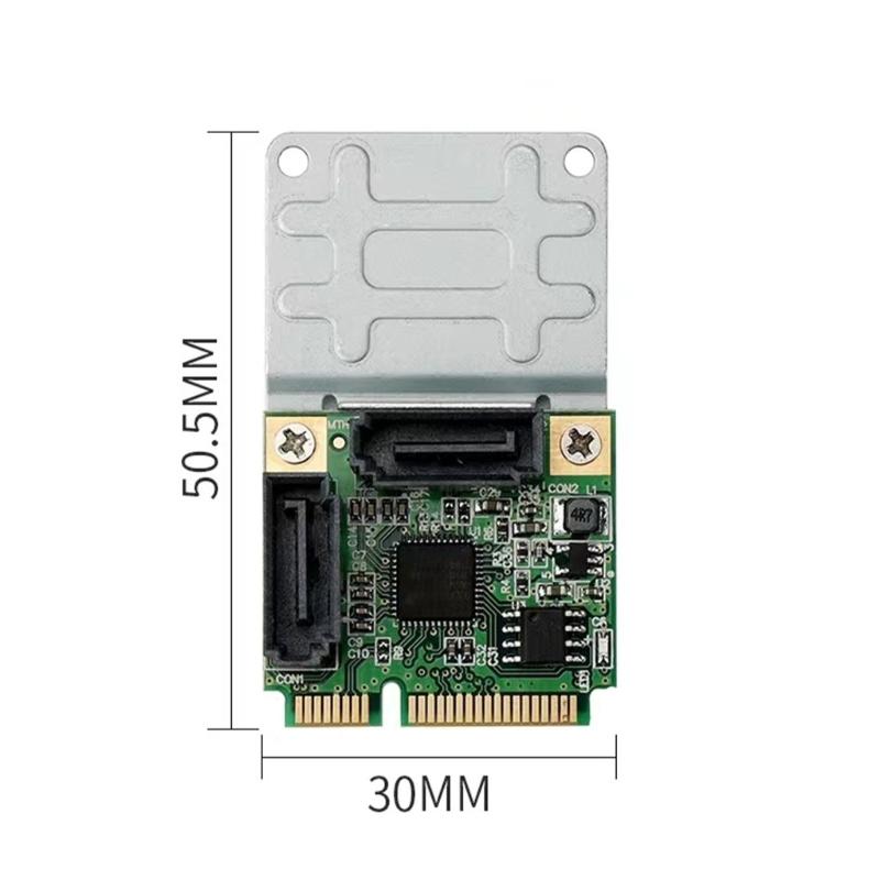 Mini PCIe to SATA3.0 Expansion Card 6Gbps Hard Drive Extension Card for Fast Data Transfer and Easy Installation