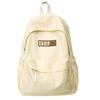 Schoolbag New Large Capacity Solid Color Backpack Middle School Student School Bag High Value Fashion Casual Lightweight Backpack Female
