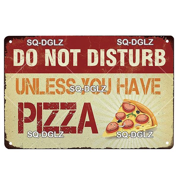 Italienische Pizza Vintage Metallschild Blechschild Vintage Dekoration Man Cave Plakette Hauswanddekoration Bar Schild Heimdekoration Poster