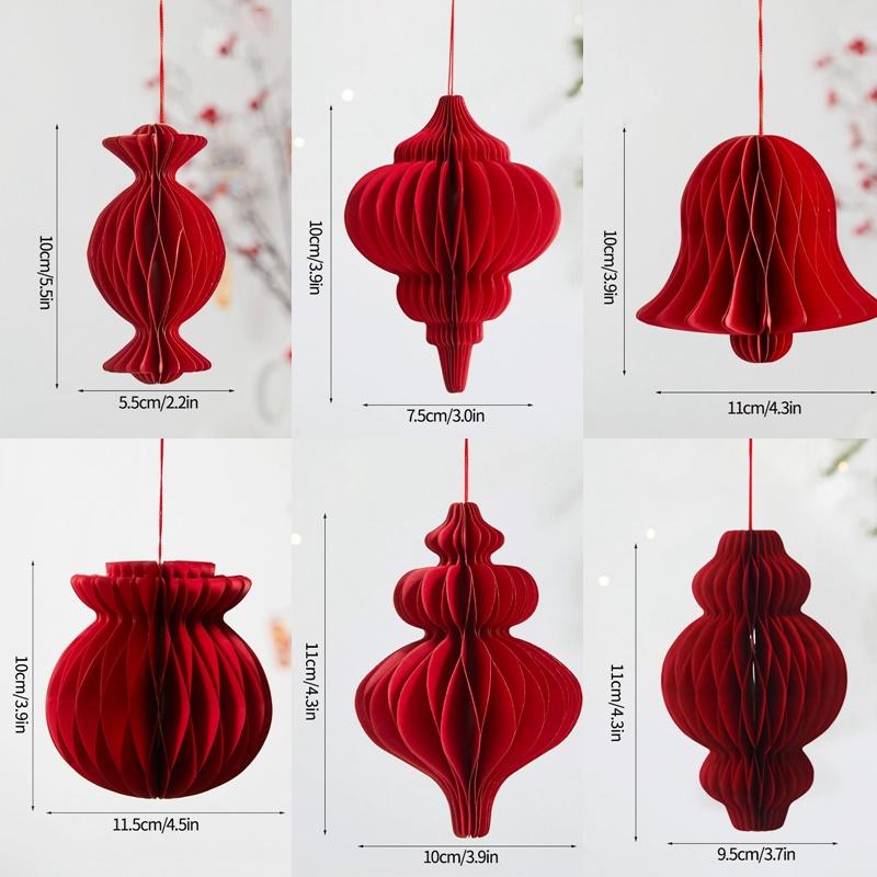 3D Honeycomb Ornament Chinese New Year Decorations Pendants Wedding Christmas Spring Festival Decoration Supplies