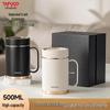 TAFUCO 316 Stainless Steel Insulated Office Mug with Handle & Tea Infuser, 500ml