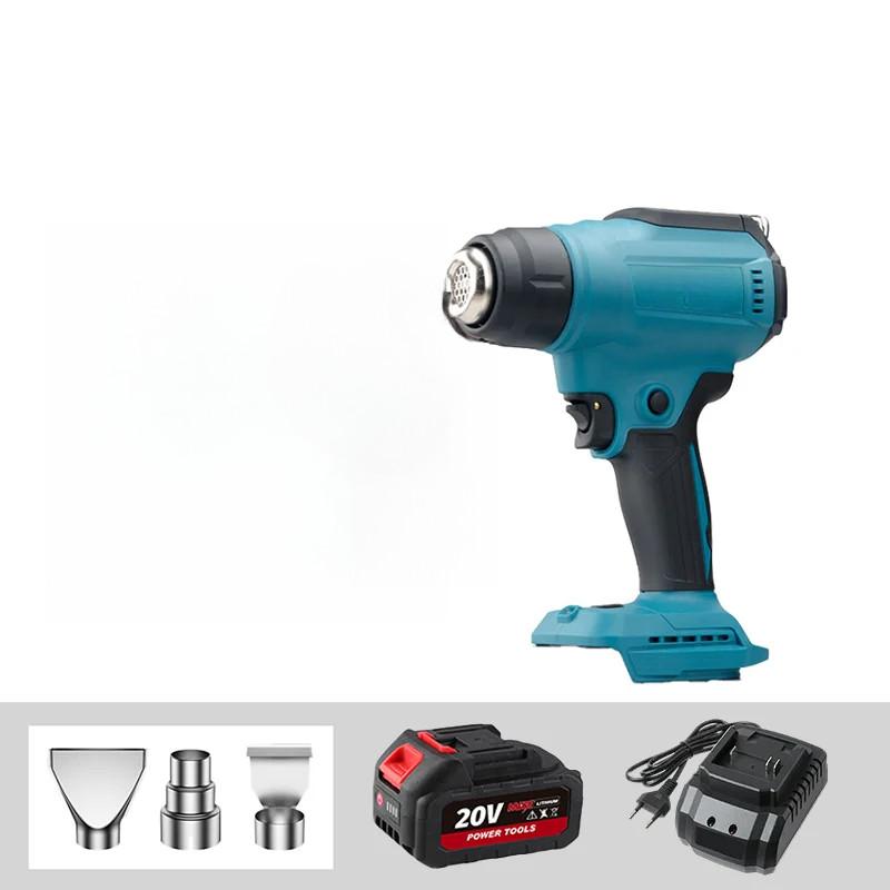 18V/21V Digital Display Hot Air Gun Temperature Adjustable Welding Hot Air Dryer Portable Heat Shrink Packaging Tool