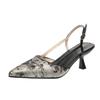 High Heel Women's luxury sandals Elegant Slingback Sandals Summer 2025 Pointed Toe Pumps Dress Shoes Women Zapatos De Mujer