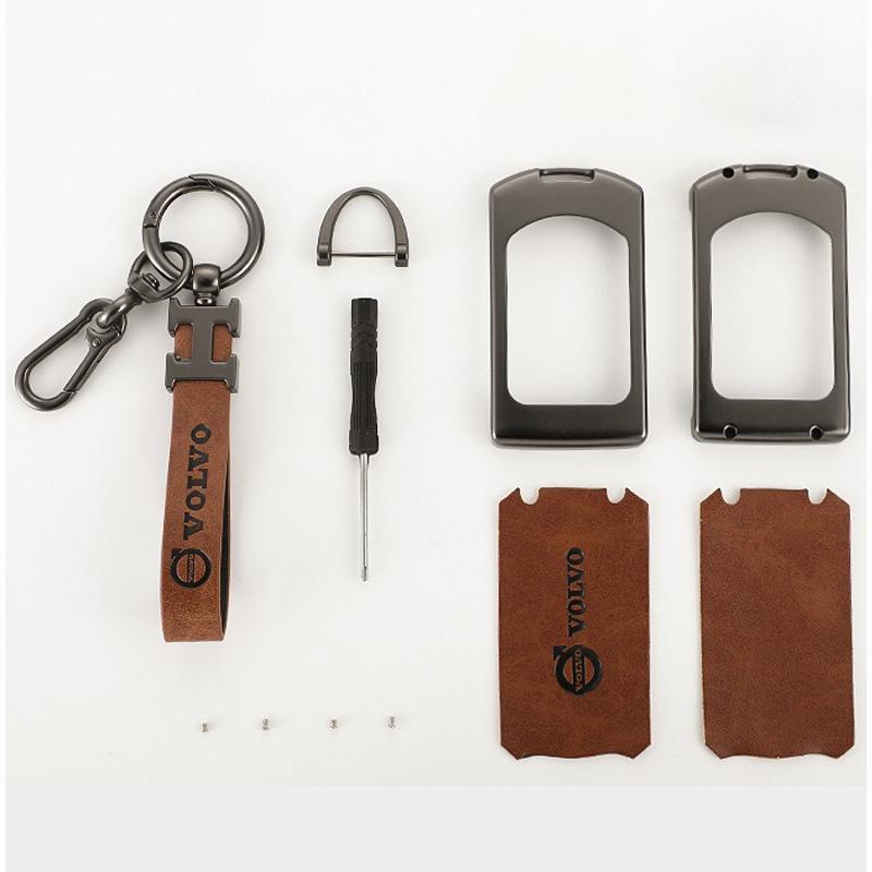 Car Styling Remote Key Case Cover Shell Holder For Volvo S60 S90 XC40 XC60 XC90 V60 V90 Polestar 1 Polestar 2 Protector Keychain