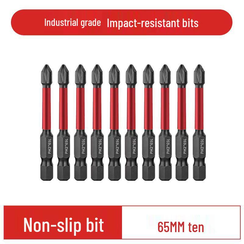 Tungsten Steel Non-Slip Magnetic Phillips Screwdriver Bits - Impact-Resistant and Super Hard for Electric Drills